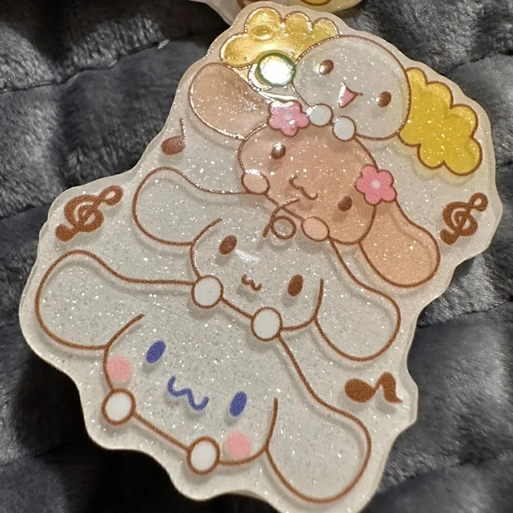 Sanrio Cinnamoroll Hair Clips 2 Pcs – Stacked Character Acrylic Barrettes